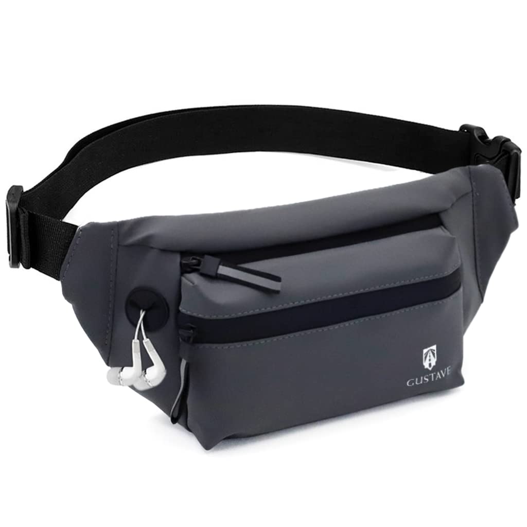 GUSTAVE Large Waterproof Sling Backpack Chest Bag Waist Bags Fanny Pack Cross Body Travel Bag BumBag Men Women Fanny Pack for Hiking Travel Camping Running Sports Outdoors with Adjustable Strap (Grey) GUSTAVE Large Waterproof Sling Backpack Chest Bag Waist Bags Fanny Pack Cross Body Travel Bag BumBag Men Women Fanny Pack for Hiking Travel Camping Running Sports Outdoors with Adjustable Strap (Grey)